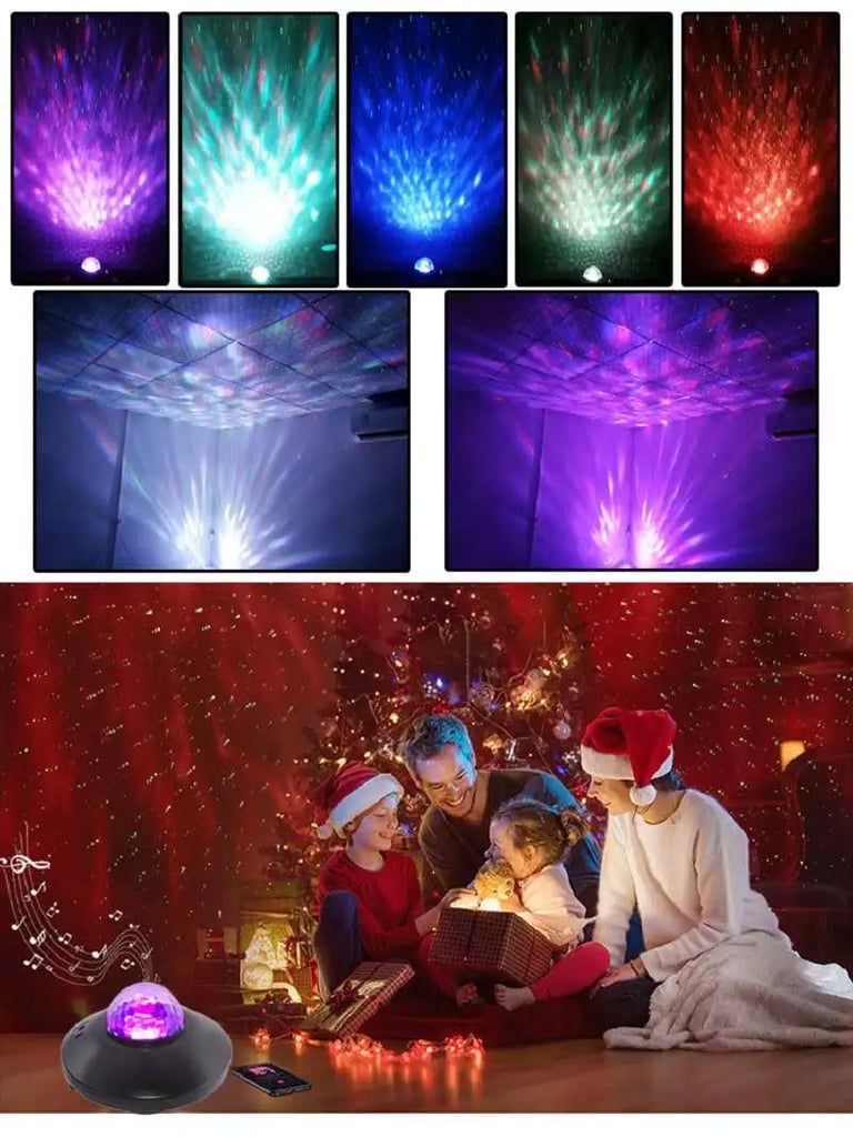 Bluetooth Ocean Wave Starry Projector Night Light