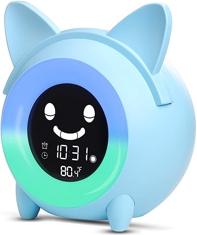 Pink Cat Clock for Baby