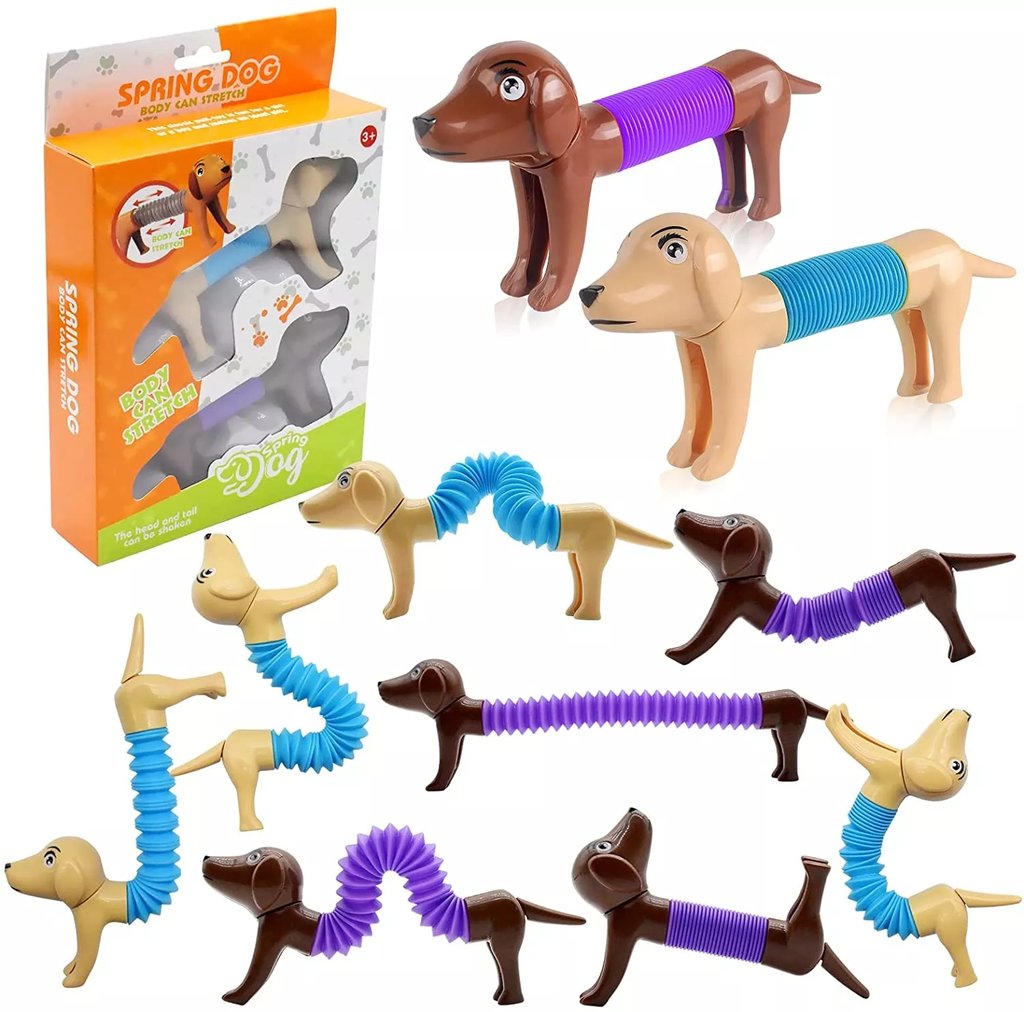 4PCS Pop Tubes Spring Dog Fidgets Toy