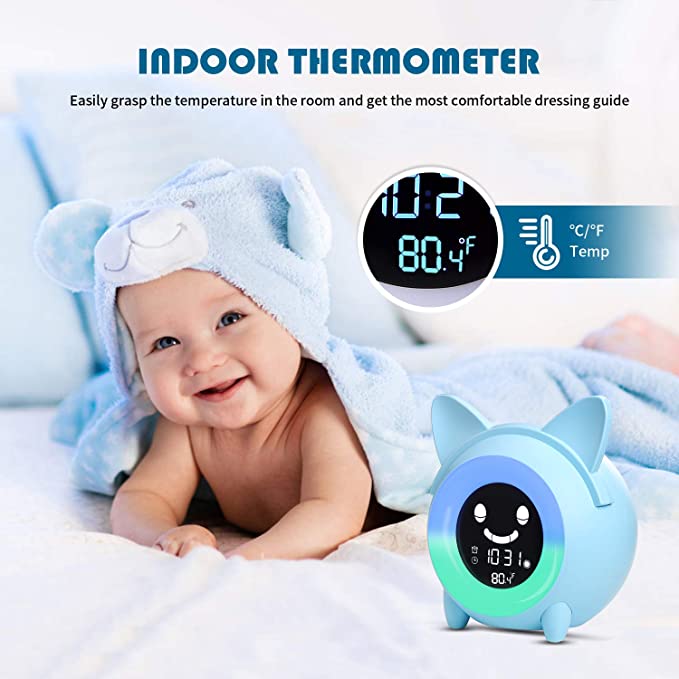Pink Cat Clock for Baby