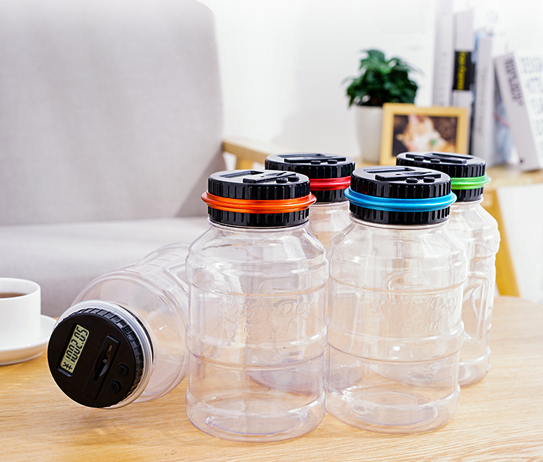 Digital Counting Money Jar with Kids Money Management