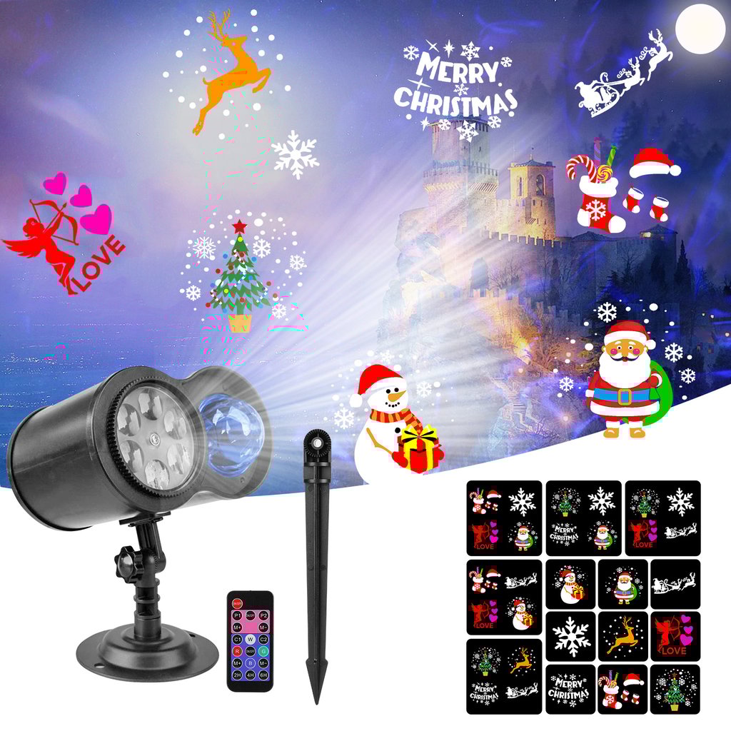 Double Tube Water Wave LED Projector Light