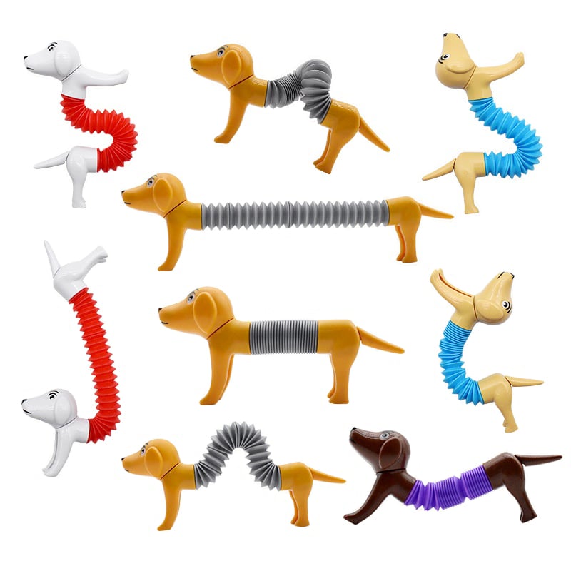 4PCS Pop Tubes Spring Dog Fidgets Toy