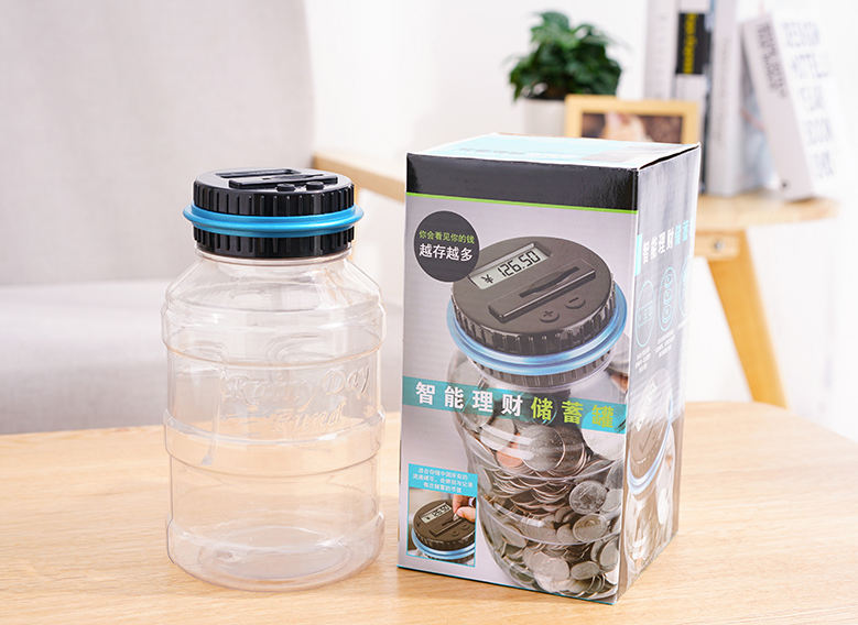 Digital Counting Money Jar with Kids Money Management