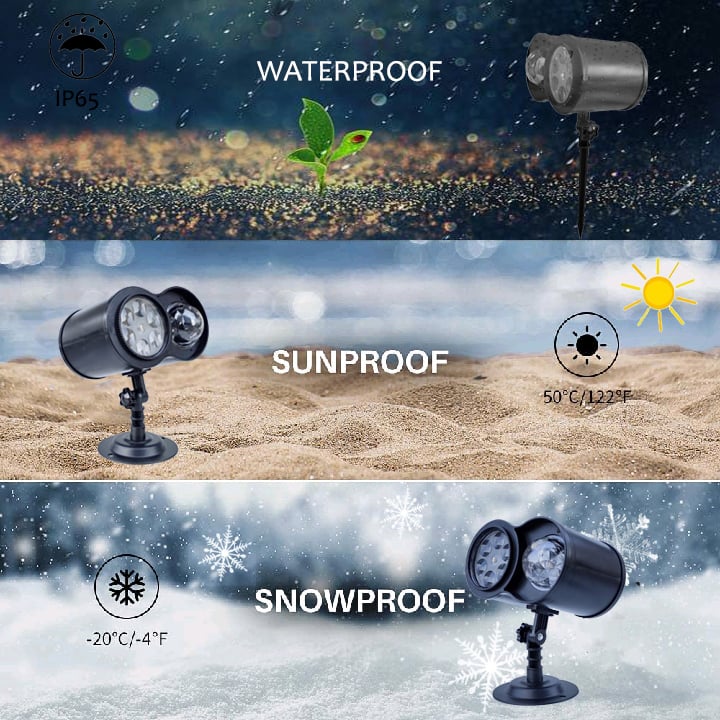 Double Tube Water Wave LED Projector Light