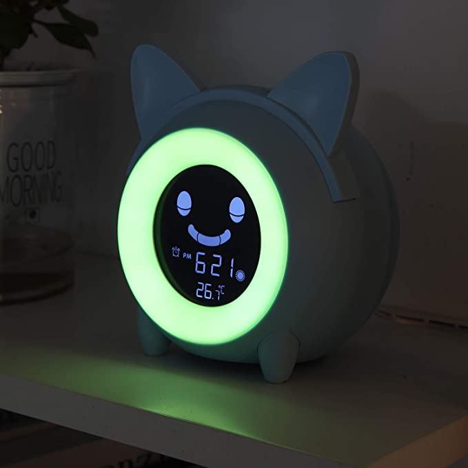Pink Cat Clock for Baby