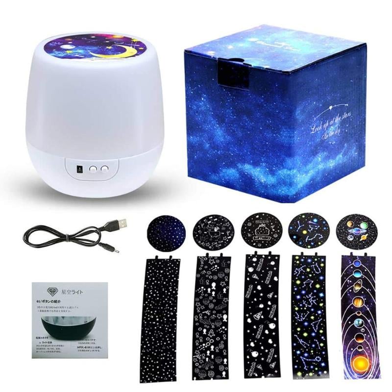 Colorful Rotating Star Projection Lamp Night Light for Kids