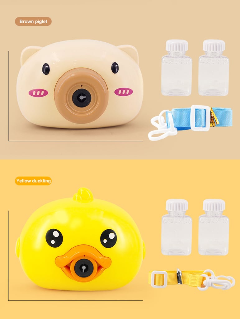 Cute Cartoon Pig Plastic Camera Bubble Machine Children's Toys 