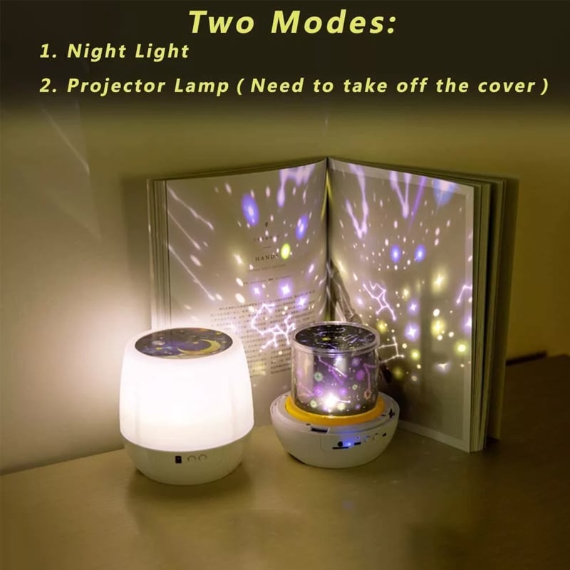 Colorful Rotating Star Projection Lamp Night Light for Kids