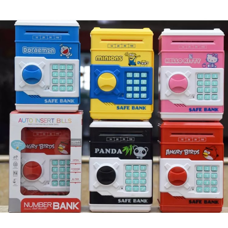 Electronic Plastic ATM Password Cash Coin Savings Box